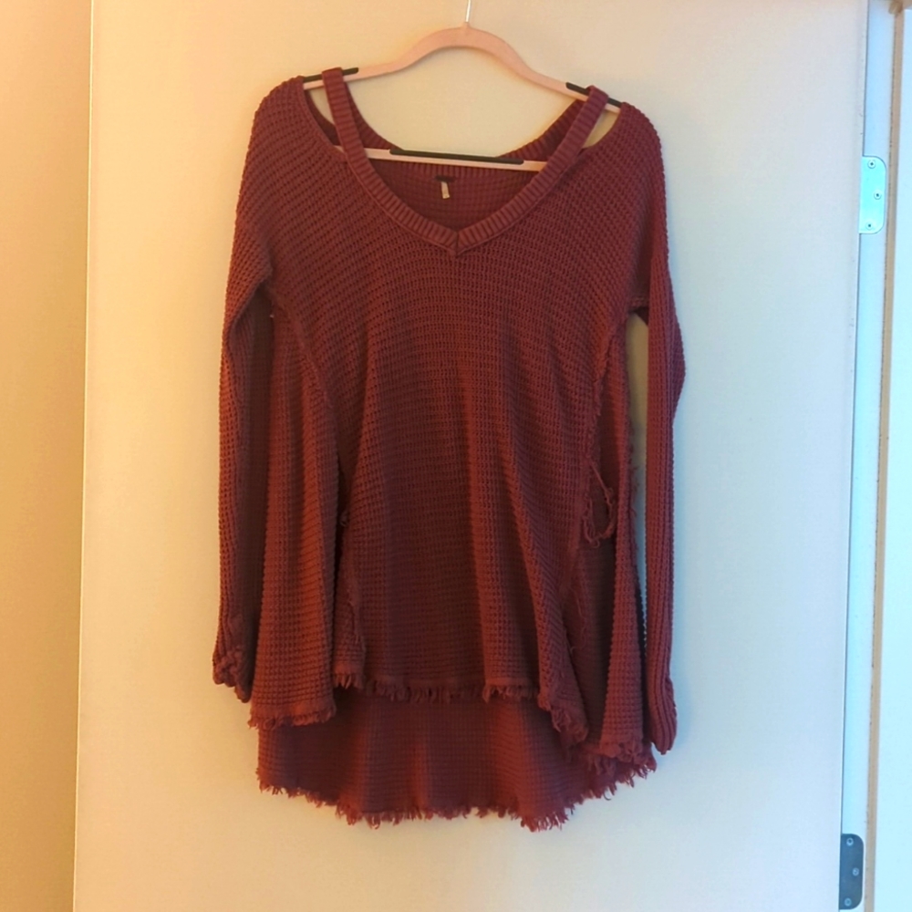 Free People rose sweater